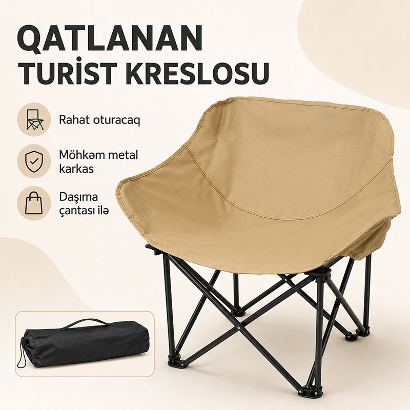 Qatlana Bilən Düşərgə Stulu